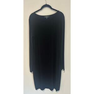 Lulus black long-sleeve minimalist dress Size XL